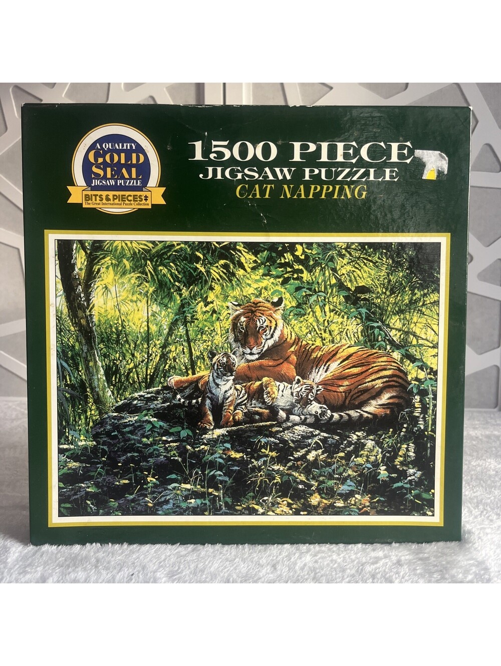 Bits & Pieces Cat Napping 1500 Pc Jigsaw Puzzle TIGER CUBS JUNGLE